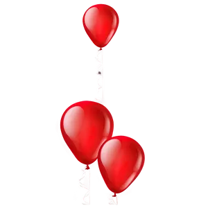 Romantic Red Balloons Png 06132024 PNG image