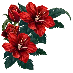 Romantic Red Flowers PNG Fhd63 PNG