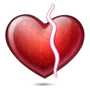 Romantic Red Heart Emoji Png Gil PNG image