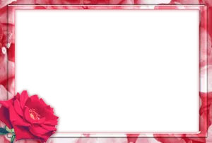 Romantic Red Rose Love Frame.png PNG image