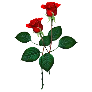 Romantic Red Rose PNG Drf