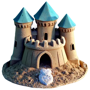 Romantic Sandcastle PNG 06212024