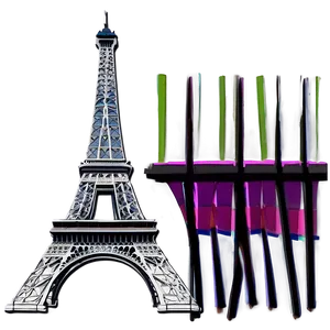 Romantic Torre Eiffel Scene PNG Inj PNG