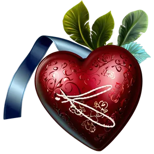 Romantic Valentine Heart Png 06262024 PNG image