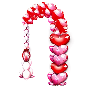 Romantic Valentine's Day Balloon Arch Png 47 PNG image