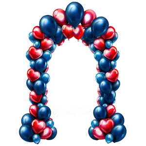 Romantic Valentine's Day Balloon Arch Png Hkn23 PNG image