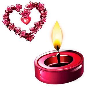 Romantic Valentine's Day Candlelight PNG 06202024