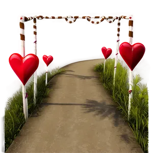 Romantic Valentine's Day Pathway Png 06202024 PNG image