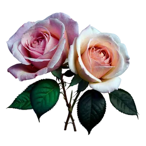 Romantic Vintage Rose PNG 53
