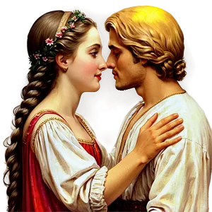 Romeo And Juliet Vintage Art Png 06112024 PNG image