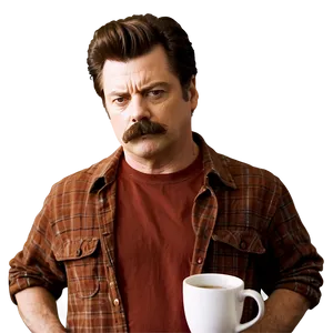 Ron Swanson Coffee Png 06242024 PNG image