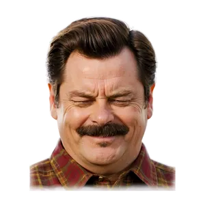 Ron Swanson Laughing Png 06242024 PNG image