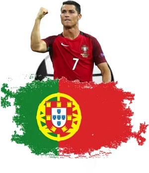Ronaldo Celebration Portugal Flag