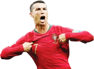 Ronaldo Celebration Portugal Jersey PNG