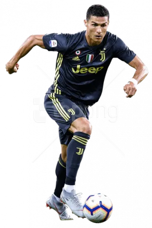 Ronaldoin Action Juventus Kit PNG