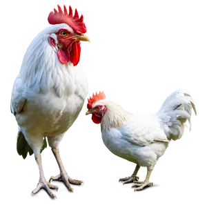 Rooster And Hen Love PNG Kad75