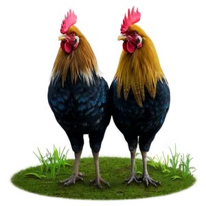 Rooster Family Portrait PNG Ull PNG