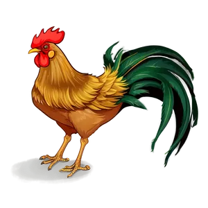 Rooster Illustration PNG Dla89