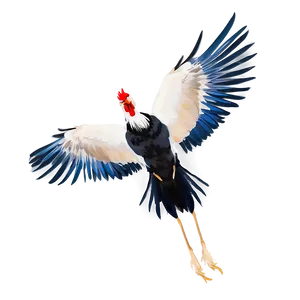 Rooster In Flight PNG 05242024