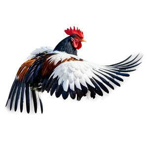 Rooster In Flight PNG Lmi