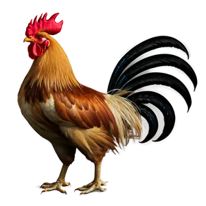 Rooster In Grassland PNG Jjm40