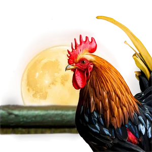 Rooster In The Moonlight PNG 86 PNG