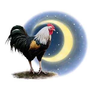 Rooster In The Moonlight PNG Xiv PNG