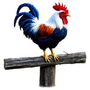 Rooster On Fence Post PNG Ikl33 PNG