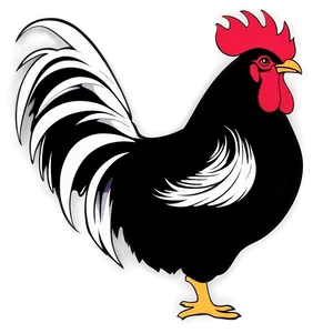 Rooster Silhouette Clipart PNG 36