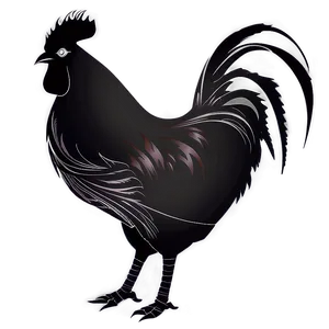 Rooster Silhouette Clipart PNG Wvs83