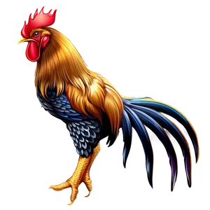 Rooster Tattoo Design PNG Gde