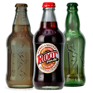 Root Beer In Glass Bottles PNG Fol