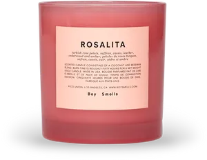 Rosalita Scented Candle Pink PNG image