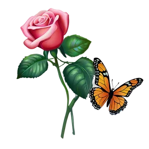 Rose And Butterfly Clipart PNG 44 PNG