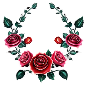 Rose Border PNG 16