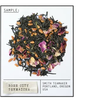 Rose City Genmaicha Tea Blend Sample PNG image