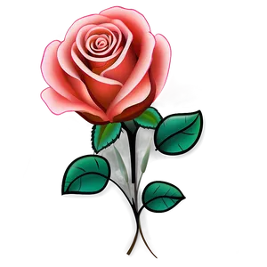 Rose Flower Outline PNG Qwm28 PNG