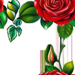Rose Frame Clipart PNG 25