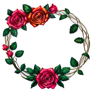 Rose Garland Clipart PNG 06272024