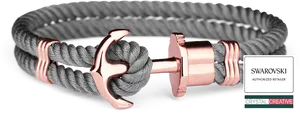 Rose Gold Anchor Bracelet PNG image