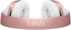 Rose Gold Beats Headphones PNG image