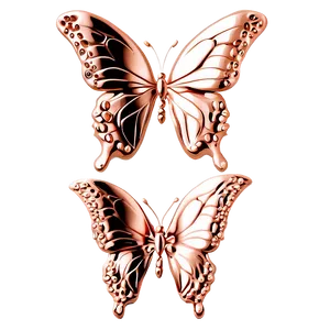 Rose Gold Butterfly Art Png 06282024 PNG image