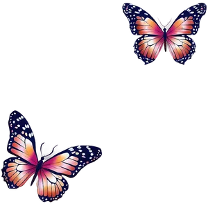 Rose Gold Butterfly Background PNG 06282024