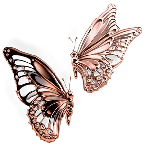 Rose Gold Butterfly Background Png Fcu PNG image