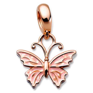 Rose Gold Butterfly Charm PNG Gcg