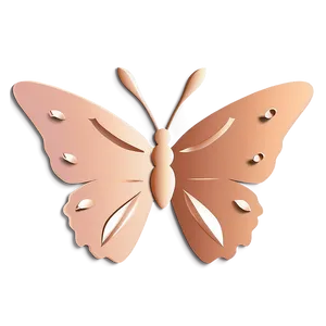 Rose Gold Butterfly Emblem PNG 06282024