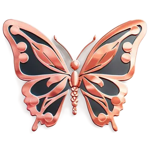 Rose Gold Butterfly Emblem PNG Wxw88 PNG