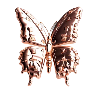 Rose Gold Butterfly Graphic Png 06282024 PNG image