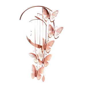 Rose Gold Butterfly Mobile PNG Rfo PNG