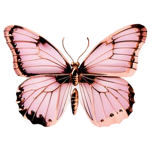 Rose Gold Butterfly Montage PNG Lho PNG